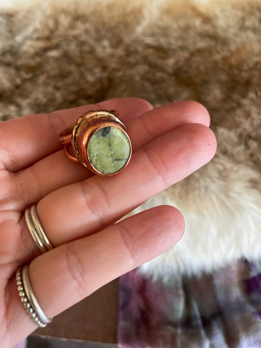 Serpentine Copper Ring