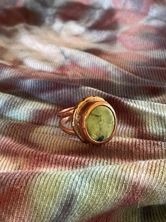 Serpentine Copper Ring